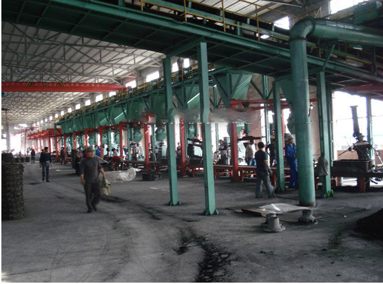 粘土砂造型生産線